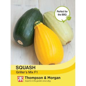 Thompson & Morgan Squash Grillers Mix -Gn/Cream/Gold