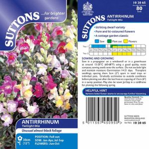 Suttons Antirrhinum Twilight Mix