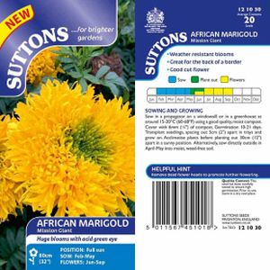 Suttons African Marigold Mission Giant
