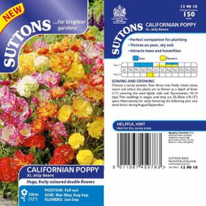 Suttons Californian Poppy XL Jelly Beans
