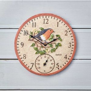 Smart Robin Wall Clock & Therm 12''