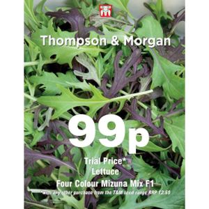 Thompson & Morgan Lettuce Four Colour Mizuna Mixed