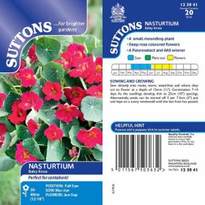 Suttons Nasturtium*  - Baby Rose
