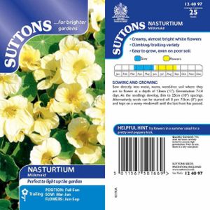 Suttons Nasturtium* - Milkmaid Seeds
