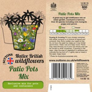 Suttons Wildflower Mix - Patio Pots Seeds