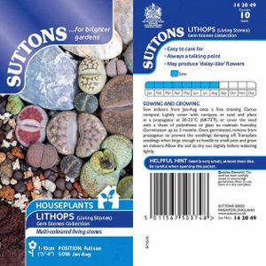 Suttons Houseplant Seeds -Lithops Living Stones