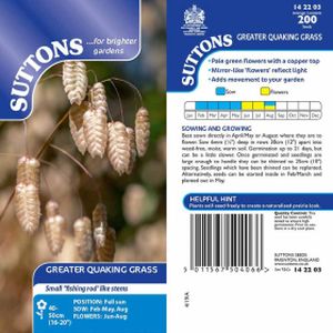 Suttons Prairie  - Greater Quaking Grass Seeds