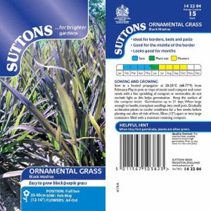 Suttons Prairie-Orn Grass Black Madras Seeds