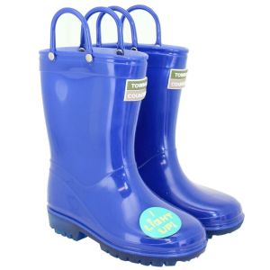 Town & Country Kids Light Up Wellies Blue - Size 7