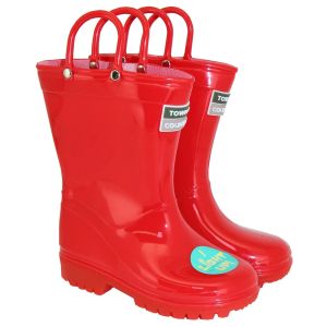 Town & Country Kids Light Up Wellies Red - Size 8