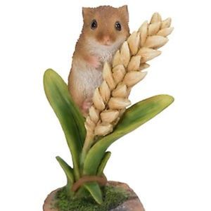 Vivid Harvest Mouse on Wheat Ear