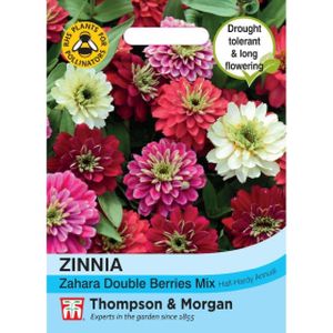 Thompson & Morgan Zinnia Zahara Double Berries Seed Mix