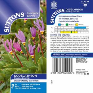 Suttons Dodecatheon Seeds -Shooting Star