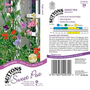 Suttons Sweet Pea Seeds - Supersonic