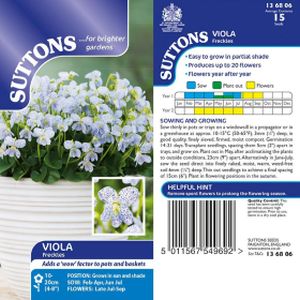 Suttons Viola Seeds - Freckles