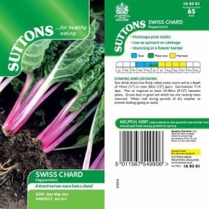 Suttons Swiss Chard Seeds - Peppermint