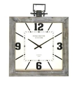 Goedegeburre Clock Metal 60x73,5cm Grey