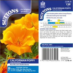 Suttons Californian Poppy - Lady Marma
