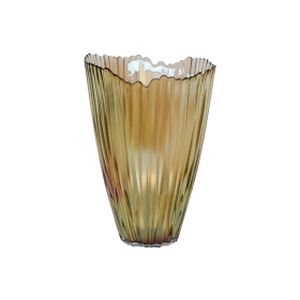 Ivyline Mocha Rippld Gls Vase H25w14.5cm