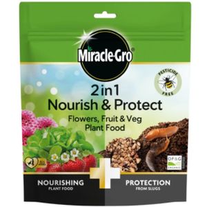Miracle-Gro Nourish & Protect Flower, Fruit & Veg Plant Food & Slug Barrier 1kg
