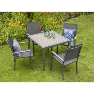 LeisureGrow Milano 4 Seat Set with Sling Armchairs