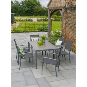 LeisureGrow Milano 6 Seat Set With Sling Armchairs