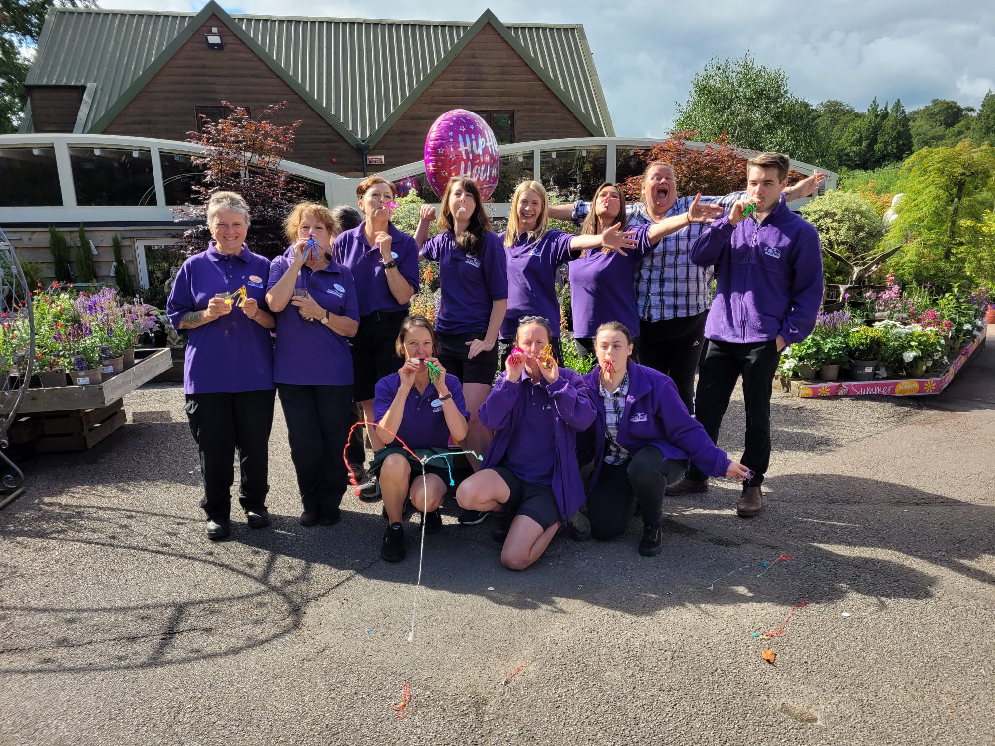 The team at Wych Cross celebrating their award for Best Garden Centre South Region 2023! 