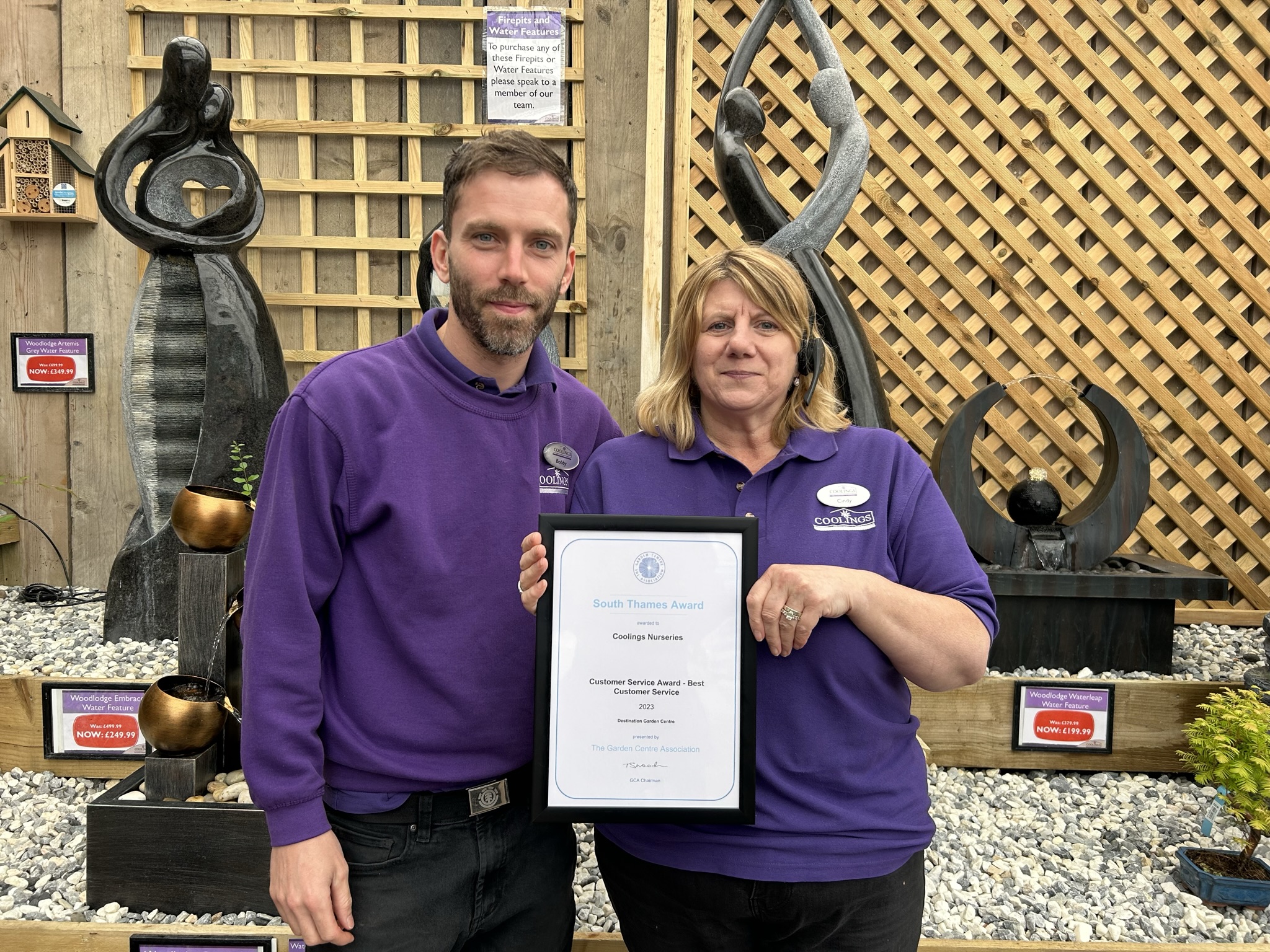 Bobby Brown, Assistant Manager and Cindy Brown, Shop Manager at The Gardener's Garden Centre